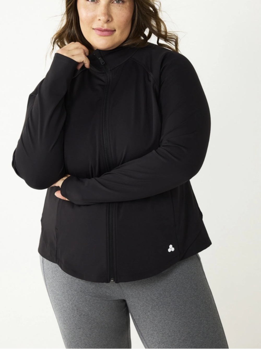 tek gear Black Full-Zip Utility Active Jacket